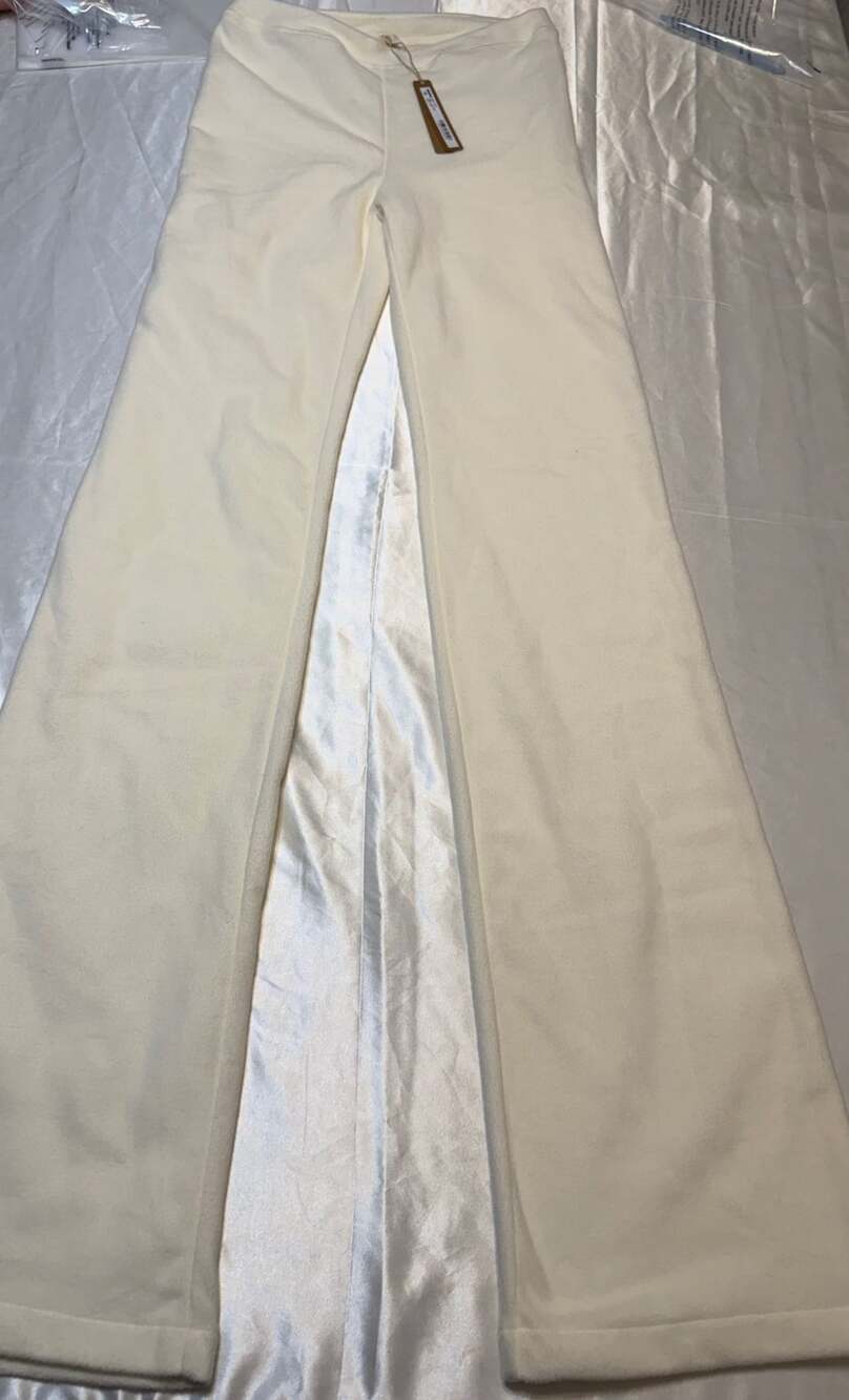 SKIMS Fleece Lounge Pant Ecru Size L